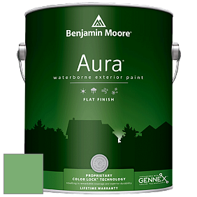 Benjamin Moore Aura 629 Waterborne Exterior Flat Finish краска цвет 573 Four Leaf Clover