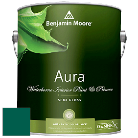 Benjamin Moore Aura 528 Waterborne Interior Semi-gloss Finish краска цвет RAL 6036 