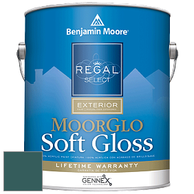Benjamin Moore W096 Regal Select Exterior Paint-Moor GloSoft Gloss Finish краска цвет 735 Deep Sea Green