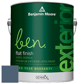 Benjamin Moore Ben 541 Waterborne Exterior Flat Finish краска цвет 840 Kensington Blue