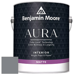 Benjamin Moore Aura 522 Interior Paint - Matte краска цвет 1615 Rock Gray