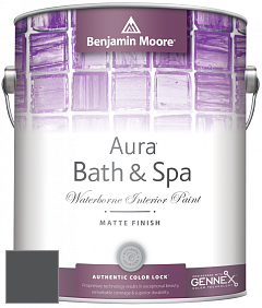 Benjamin Moore Aura 532 Bath & Spa Waterborne Interior Paint Matte Finish краска цвет 1596 Nightfall