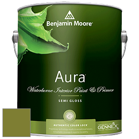 Benjamin Moore Aura 528 Waterborne Interior Semi-gloss Finish краска цвет NCS S 3560-G50Y 