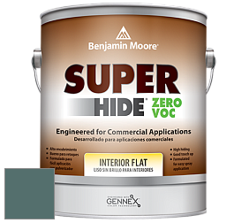 Benjamin Moore 355 Super Hide Zero Voc Interior Flat краска цвет 713 Polished Slate