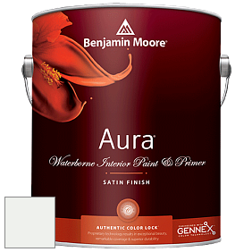 Benjamin Moore Aura 526 Waterborne Interior Satin Finish покрытие цвет 2124-70 Distant Gray