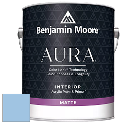 Benjamin Moore Aura 522 Interior Paint - Matte краска цвет 815 Swiss Blue