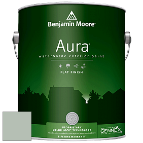 Benjamin Moore Aura 629 Waterborne Exterior Flat Finish краска цвет 696 Pleasant Valley