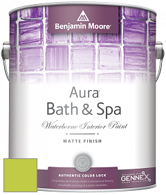 Benjamin Moore Aura 532 Bath & Spa Waterborne Interior Paint Matte Finish краска цвет NCS S 0565-G50Y 