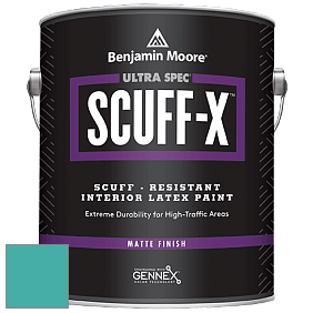Benjamin Moore 484 Ultra Spec SCUFF-X Interior Matte Finish краска цвет 733 Palm Coast Teal