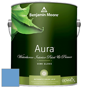 Benjamin Moore Aura 528 Waterborne Interior Semi-gloss Finish краска цвет 817 Brazilian Blue