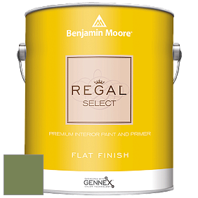 Benjamin Moore 547 Regal Select Waterborne Interior Flat Finish краска цвет 546 Courtyard Green