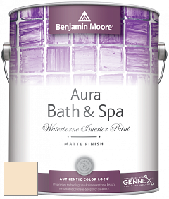 Benjamin Moore Aura 532 Bath & Spa Waterborne Interior Paint Matte Finish краска цвет 922 Antique Lace
