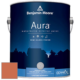Benjamin Moore Aura 632 Waterborne Exterior Semi-Gloss Finish краска цвет 076 Corlsbud Canyon