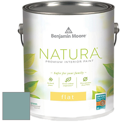 Benjamin Moore 512 Natura Interior Flat Finish матовая краска цвет 711 Boca Raton Blue