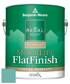 Benjamin Moore W105 Regal Select Exterior Paint-MoorLife Flat Finish краска цвет 670 Gulf Stream