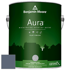 Benjamin Moore Aura 629 Waterborne Exterior Flat Finish краска цвет 1435 Blue Gaspe