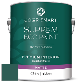 COLOR SMART CS 619 SUPREM ECO PAINT матовая краска цвет NCS S 6030-B70G 