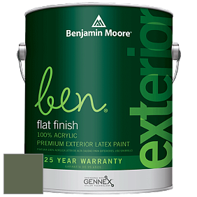 Benjamin Moore Ben 541 Waterborne Exterior Flat Finish краска цвет 455 Sweet Basil