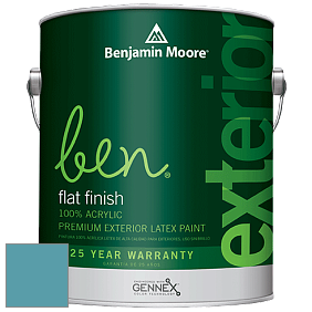Benjamin Moore Ben 541 Waterborne Exterior Flat Finish краска цвет 748 Blue Toile