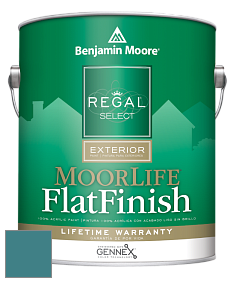 Benjamin Moore W105 Regal Select Exterior Paint-MoorLife Flat Finish краска цвет 727 Calypso Blue