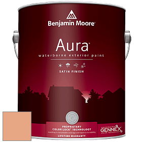 Benjamin Moore Aura 631 Waterborne Exterior Satin Finish краска цвет 2167-40 Toffee Orange