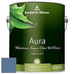 Benjamin Moore Aura 528 Waterborne Interior Semi-gloss Finish краска цвет 825 Blue Nova