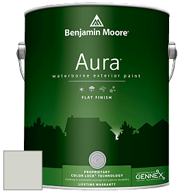Benjamin Moore Aura 629 Waterborne Exterior Flat Finish краска цвет OC-52 Gray Owl