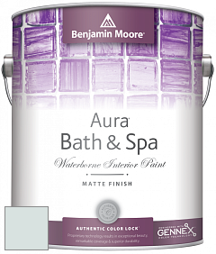 Benjamin Moore Aura 532 Bath & Spa Waterborne Interior Paint Matte Finish краска цвет 1646 Lookout Point