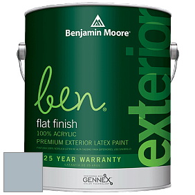 Benjamin Moore Ben 541 Waterborne Exterior Flat Finish краска цвет 1627 Manor Blue