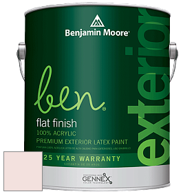 Benjamin Moore Ben 541 Waterborne Exterior Flat Finish краска цвет 885 Key Pearl