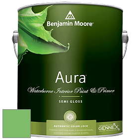 Benjamin Moore Aura 528 Waterborne Interior Semi-gloss Finish краска цвет NCS S 1060-G20Y 