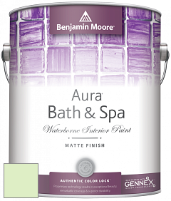 Benjamin Moore Aura 532 Bath & Spa Waterborne Interior Paint Matte Finish краска цвет 2030-60 Celery Ice