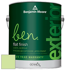 Benjamin Moore Ben 541 Waterborne Exterior Flat Finish краска цвет 2031-50 Key Lime