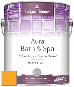 Benjamin Moore Aura 532 Bath & Spa Waterborne Interior Paint Matte Finish краска цвет 2018-30 Citrus Blast