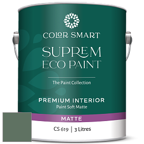 COLOR SMART CS 619 SUPREM ECO PAINT матовая краска цвет 637 Gothic Green