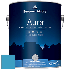 Benjamin Moore Aura 632 Waterborne Exterior Semi-Gloss Finish краска цвет 783 Lake Tahoe