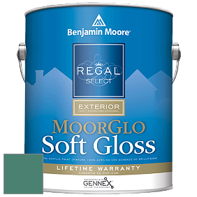 Benjamin Moore W096 Regal Select Exterior Paint-Moor GloSoft Gloss Finish краска цвет 650 Highlands Green