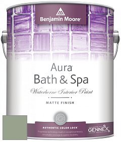 Benjamin Moore Aura 532 Bath & Spa Waterborne Interior Paint Matte Finish краска цвет 445 Greenwich Village