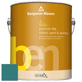 Benjamin Moore Ben W625 Premium Interior Latex Flat краска цвет 742 Largo Teal