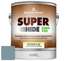 Benjamin Moore 355 Super Hide Zero Voc Interior Flat краска цвет 1649 Polaris Blue