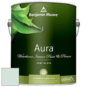 Benjamin Moore Aura 528 Waterborne Interior Semi-gloss Finish краска цвет 843 Taffeta Green
