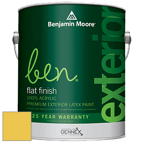 Benjamin Moore Ben 541 Waterborne Exterior Flat Finish краска цвет 363 Lemon Grove