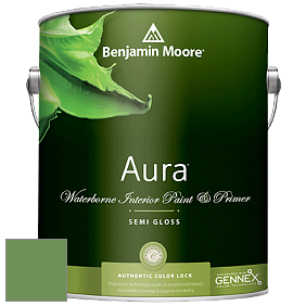 Benjamin Moore Aura 528 Waterborne Interior Semi-gloss Finish краска цвет 553 Richmond Green