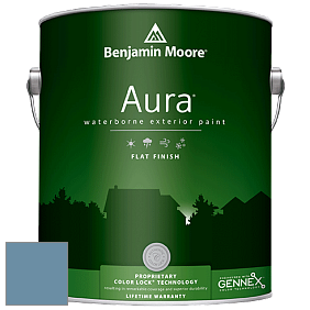 Benjamin Moore Aura 629 Waterborne Exterior Flat Finish краска цвет 839 Old Blue Jeans
