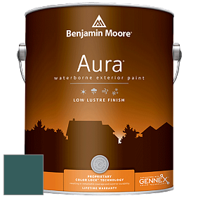 Benjamin Moore Aura 634 Waterborne Exterior Low Lustre Finish краска цвет 735 Deep Sea Green