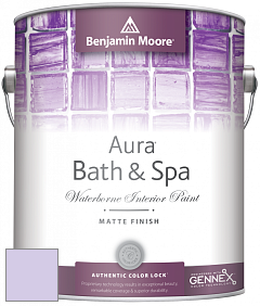 Benjamin Moore Aura 532 Bath & Spa Waterborne Interior Paint Matte Finish краска цвет 2071-60 Lily Lavender