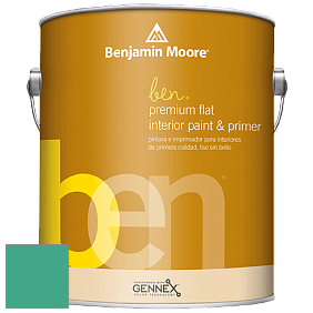 Benjamin Moore Ben W625 Premium Interior Latex Flat краска цвет 607 Albuquerque Teal