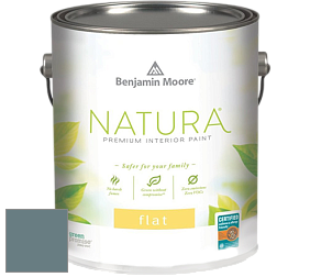 Benjamin Moore 512 Natura Interior Flat Finish матовая краска цвет 1636 Providence Blue