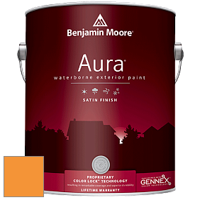 Benjamin Moore Aura 631 Waterborne Exterior Satin Finish краска цвет 2017-30 Tangelo