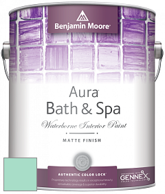 Benjamin Moore Aura 532 Bath & Spa Waterborne Interior Paint Matte Finish краска цвет 590 Celadon